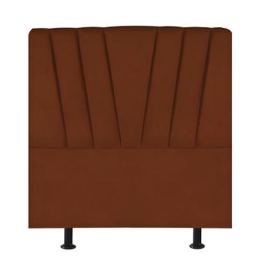 Imagem de Cabeceira Estofada De Cama Casal Box 140 Cm Louise Veludo terracota