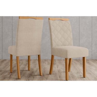 Imagem de Kit 2 Cadeiras De Cozinha Bella 2 Un Nature-linho Bege - Henn