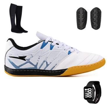 Imagem de Kit Chuteira Quadra Indoor + Meião + Caneleira + Relógio-Masculino