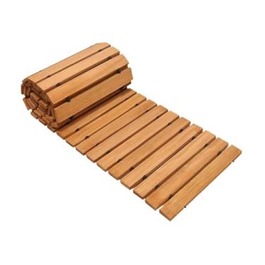 Imagem de Generic Caminho de jardim de madeira, reta, enrolável, rústico, antiderrapante, calçadão para gramado, praia