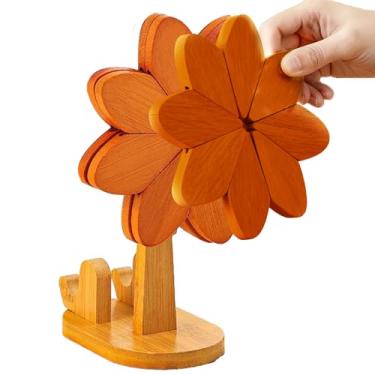 Imagem de Trivets de,Antiderrapante Resistente ao Calor com Suporte para Telemóvel,Conjunto de Trivets Moinho de Apoio de Panelas de - Para Cozinha Sala De Estar Mesa De Jantar Decoração Estilo Rural Natal