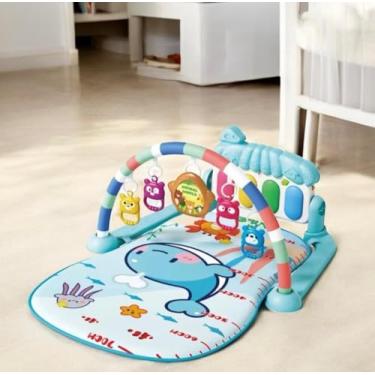 Imagem de Tapete de Atividades Musical para Bebê com Piano Interativo – Aprendizado, Conforto e Diversão em um Só Produto! (Azul)
