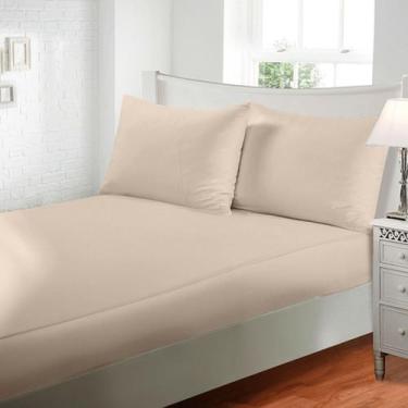 Imagem de Jogo De Lençol Jolitex King 4pç Toque De Seda De 300 Fios Cor:Bege, Be