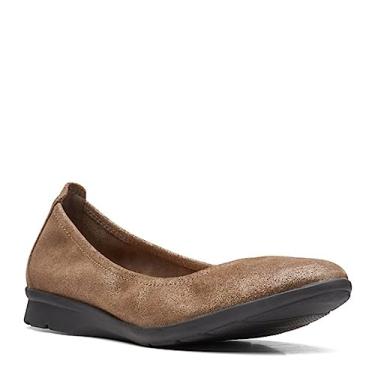 Imagem de Clarks Sapatilha feminina Jenette Ease Ballet, estanho, 6.5 Wide