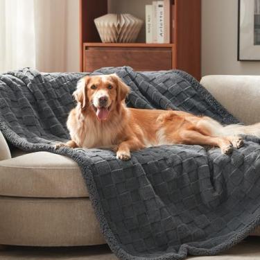 Imagem de GASUR Cobertores impermeáveis para cães pequenos, cobertor de lã para sofá-cama, cobertor de lã para móveis protetor de sofá, cobertores macios para cachorro para caixa de carro ao ar livre, lavável