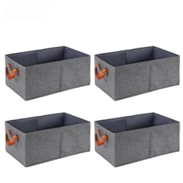 Imagem de Kit 6 Caixas Organizadoras Resistentes dobravél Roupas e Gavetas Organizadas(kit4)