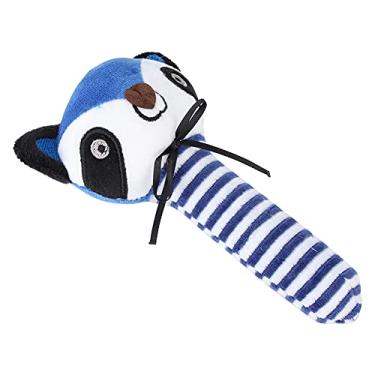 Imagem de Naroote Animal bebê Mão Sino Chocalho Vara Brinquedo de Pelúcia Macio para Crianças Recém-nascidas, Brinquedo de Som de Chocalho Infantil Bonito para Treinamento de Aperto, Azul/amarelo/rosa