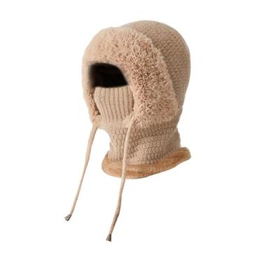 Imagem de Fenteer Balaclava com capuz, máscara de esqui para esportes ao ar livre e escalada na neve, Cáqui