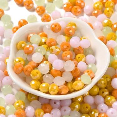 Imagem de 145 peças/60 g contas de vidro Rondelle facetadas cores mistas contas soltas de vidro para artesanato faça você mesmo, pulseira, colar, brinco, suprimentos para fabricação de joias, 8 x 6 mm, verde