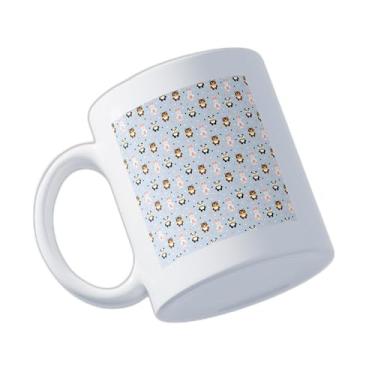 Imagem de Caneca Xícara Para Café Porcelana 300ml Com Desenho Panda E Coelho