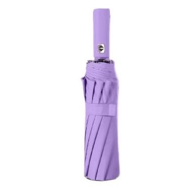 Imagem de Guarda Chuva Automático Sombrinha Grande Proteção Solar UV Imediato colorido(Roxo)