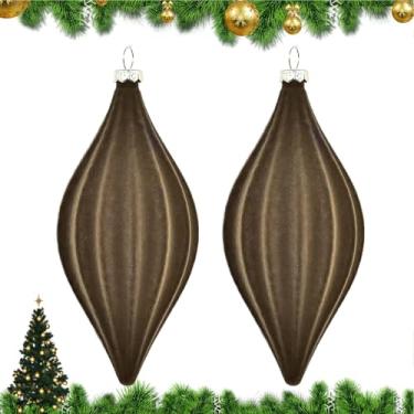 Imagem de Bolas De Natal De Veludo,2 Peças Forma De Losango | Decorações De Árvore De Natal Em Veludo,Para Interior Exterior Parapeitos Janela Jardim Reuniões Familiares Festas Feriado Alpendre