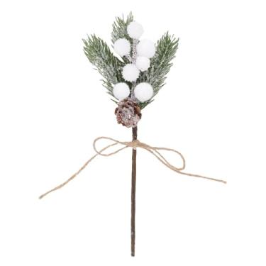 Imagem de Zerodis 10 Unidades de Ramos de Frutas Artificiais, Flores Artificiais, Galhos de Pinhas de Férias Com Fio Dobrável para árvore de Natal, Guirlanda de Casa, Arranjo de Peça Central, Enfeites 10