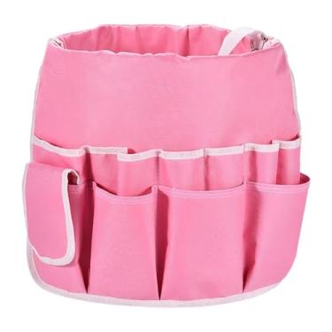 Imagem de Fenteer Bolsa organizadora de ferramentas de jardinagem, e com grande capacidade, multifuncional, para tesouras e outros itens, Rosa