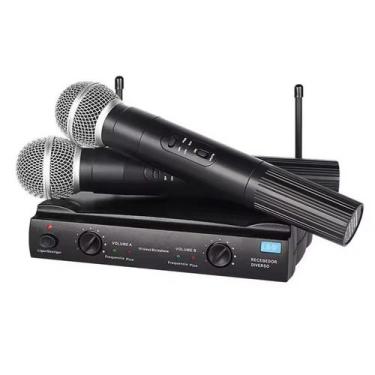 Imagem de Microfone Sem Fio Duplo VHF Profissional Dinâmico Onistek ON-MC806