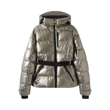 Imagem de Jaqueta De Algodão Impermeável Com Capuz Para Mulheres, Série De Esqui