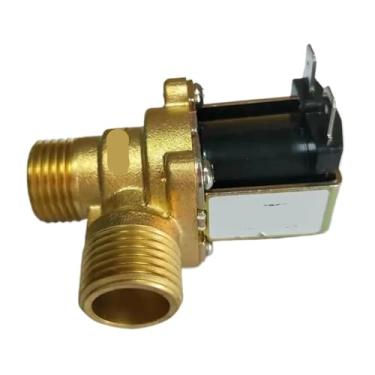 Imagem de BEGWVDJTP Válvula solenoide de latão DC 12V 15 G1/2 Interruptor de entrada de água normalmente fechado com filtro