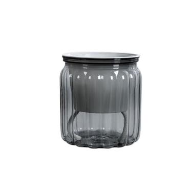 Imagem de Vaso de bonsai para decoração de escritório com recurso de autorirrigação recipiente para plantas hidropônicas destacável (cinza)