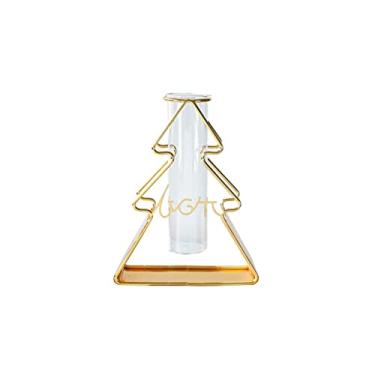 Imagem de Vaso de metal com suporte de flores tubo de teste de vidro transparente simples moderno criativo casa floral hidropônica arranjo de flores decoração vaso de flores (cor: estilo 2) (estilo 1)