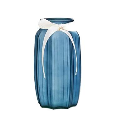 Imagem de Vaso de flores vasos de vidro colorido cultura de água fosca flores verdes vasos de flores flores secas enfeites de mesa vasos decorativos decoração de casa (cor: 003) (2)