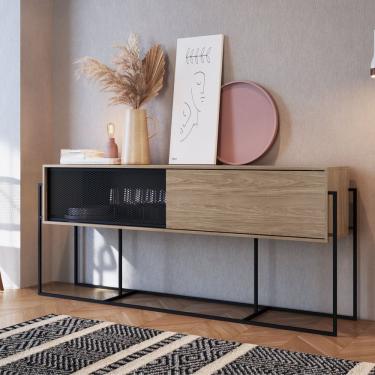 Imagem de Buffet Aparador 2 Portas 188Cm York Artesano Hanover/Preto