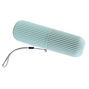 Imagem de Mingzhe Estojo para Escova de Dentes de Viagem Portátil Antiderrapante Copo Escova Dentes Com Capa e Corda Portátil para Casa e Viagens (Verde)