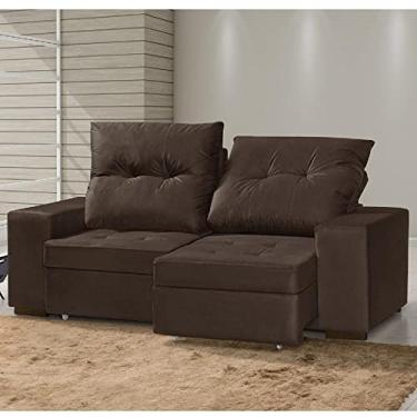 Imagem de Sofá Retrátil e Reclinável 3 Lugares 200cm com Baú Malaquita Nabas Preto