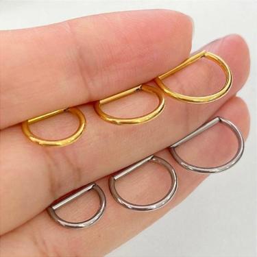 Imagem de ARGOLA TITÂNIO CONFORT - Dourada com Fecho Clicker e PVD - no-brand