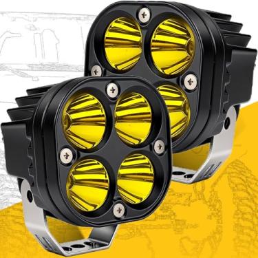 Imagem de HILLSKING 2 unidades de lâmpadas de LED, barra de luz lateral super brilhante, à prova d'água, IP67, luzes de neblina para-choques de teto para cápsulas de LED, trator de reserva, caminhão,