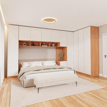 Imagem de Guarda-roupa Modulado de Canto 11 Portas 8 Peças Hera Cabecasa Madeira