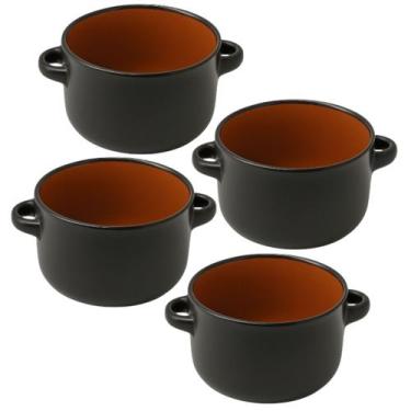 Imagem de Conjunto 4 Mini Cocottes Panelinha Com Alça Cerâmica Forno - Wellmix