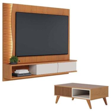Imagem de Home Suspenso Egeu Com Mesa De Centro Jeri Freijó Off White - Colibri 