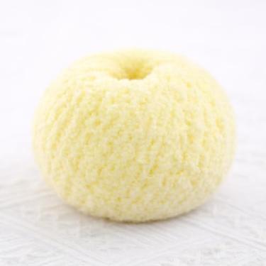 Imagem de Fio de pelúcia curta para crochê – bolas de fio macias e fofas para amigurumi, bonecas, artesanato DIY e presentes artesanais (13 amarelo claro)