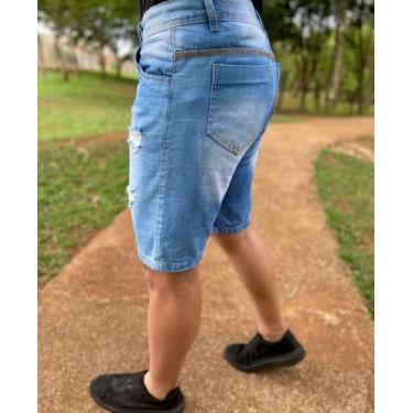 Imagem de Bermuda Jeans Zizak Premium com Elastano, Cinza