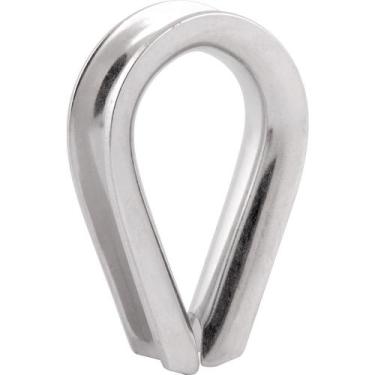 Imagem de Anilha Sapatilho Inox 3/8'' para Cabo de Aço 9,53 mm Vonder