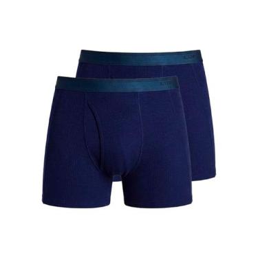 Imagem de Kit com 2 Cuecas Boxer Lupo com Abertura 660-003, Azul marinho, M