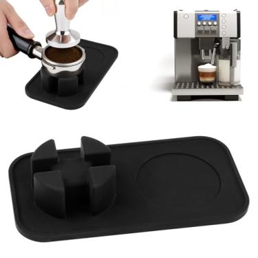 Imagem de Tapete para máquina de café expresso Ninja Luxe ES601 ES701, tapete de café expresso, tapete de silicone resistente ao calor antiderrapante para acessórios Ninja Luxe Cafe (preto fosco)