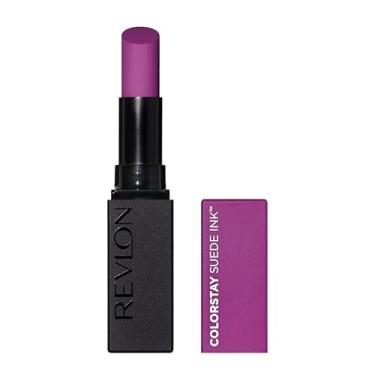 Imagem de REVLON Batom Revlon, Tinta Colorstay Suede, Primer Integrado, Enriquecido Com Vitamina E, À Prova D'Água, Antiborras, Cor Fosca, 013 Stir The Pot, 0,09 Oz.