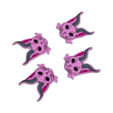 Imagem de Pingentes Acrílicos De Olhos De Gato E Ovelha Em Estilo Cartoon Rosa, 