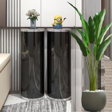 Imagem de Sapateira giratória de 360° para torre de sapateira giratória de entrada, organizador de sapatos de suporte livre giratório para prateleira de sapatos de canto de corredor (Cor: WG sem porta, tamanho