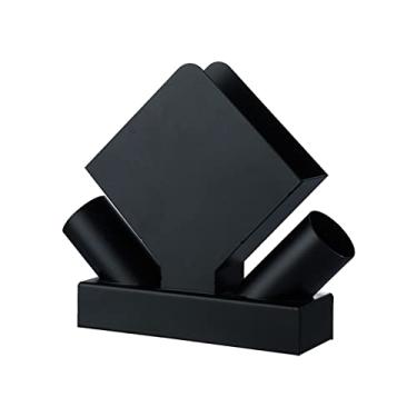 Imagem de x3anggyt5 Capa de caixa de lenços de papel criativo de aço inoxidável assento de toalha de papel restaurante hotel bancada suporte de toalha de papel simples cozinha kTV decoração assento de papel de