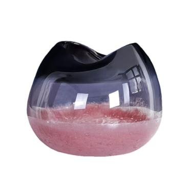 Imagem de x3anggyt5 Vaso de flores moderno criativo vaso de vidro rosa sala de estar mesa de jantar vaso de casa translúcido decoração de mesa vaso decoração de casa