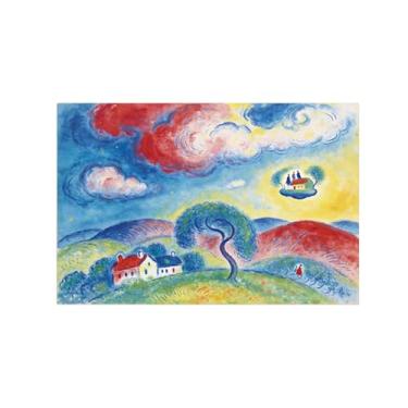 Imagem de Impressão em tela de parede de paisagem - nuvens de montanha - pintura de decoração de árvore - imagens para sala de estar 20 x 30 cm 8 x 12 pol sem moldura