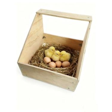 Imagem de Caixa de assentamento de galinha de madeira, acessórios para galinheiros de galinha, caixas de ninho grandes para patos e aves (1 pacote)