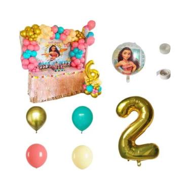 Imagem de Decorações De Festa De Aniversário Moana 125pcs Balões De Látex Kit De