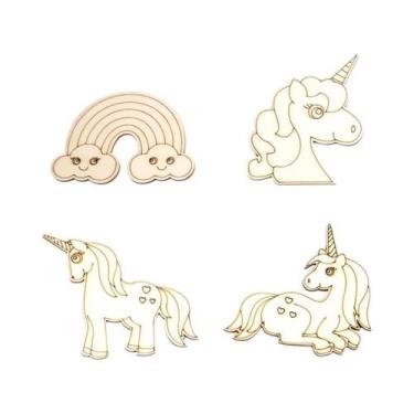 Imagem de Artesanato De Unicórnio Em Madeira DIY: 10 Peças De Madeira Para Pinta