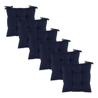 Imagem de Kit 6 Assentos Almofada 4 Furos Futton Cadeira Poltrona Sofa Pallet Fi