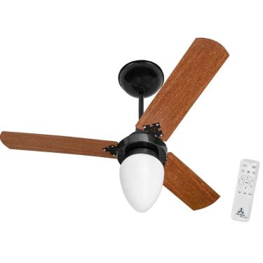 Imagem de Ventilador de Teto Silencioso 3 Pás 55W Com Controle Remoto Globo Pêra Venti Delta
