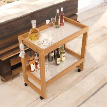 Imagem de Adega com Rodízios Orfeu Off White Sal Movelaria