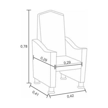 Imagem de Mini Cadeira Poltrona Infantil Troninho Decorativa Suede Terracota